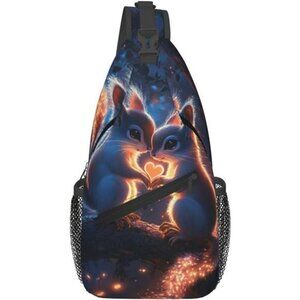 Crossbody sling bag chest shoulder backpack with pockets for travel hiking work